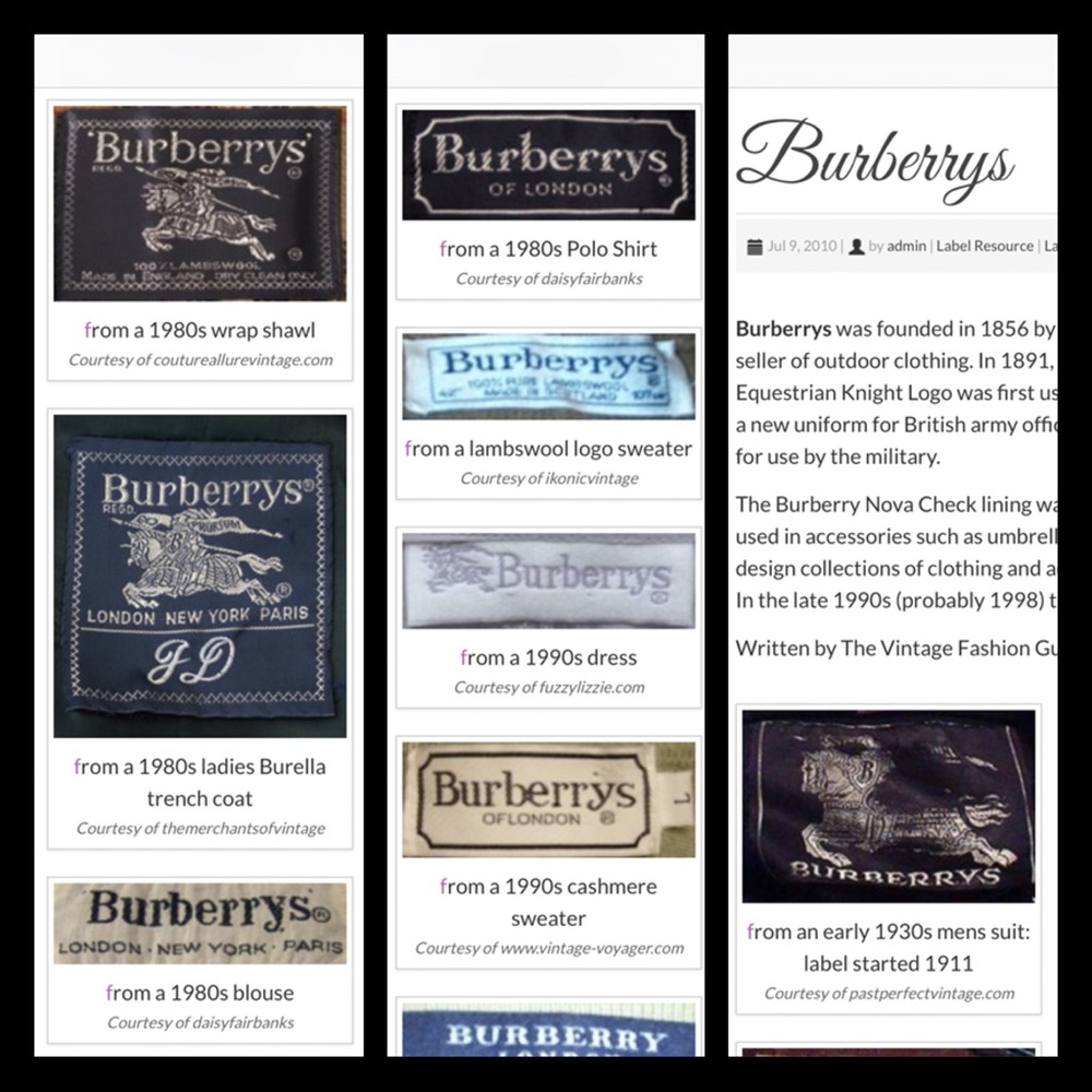 Burberry Label History And Information - Picture 3 of 4